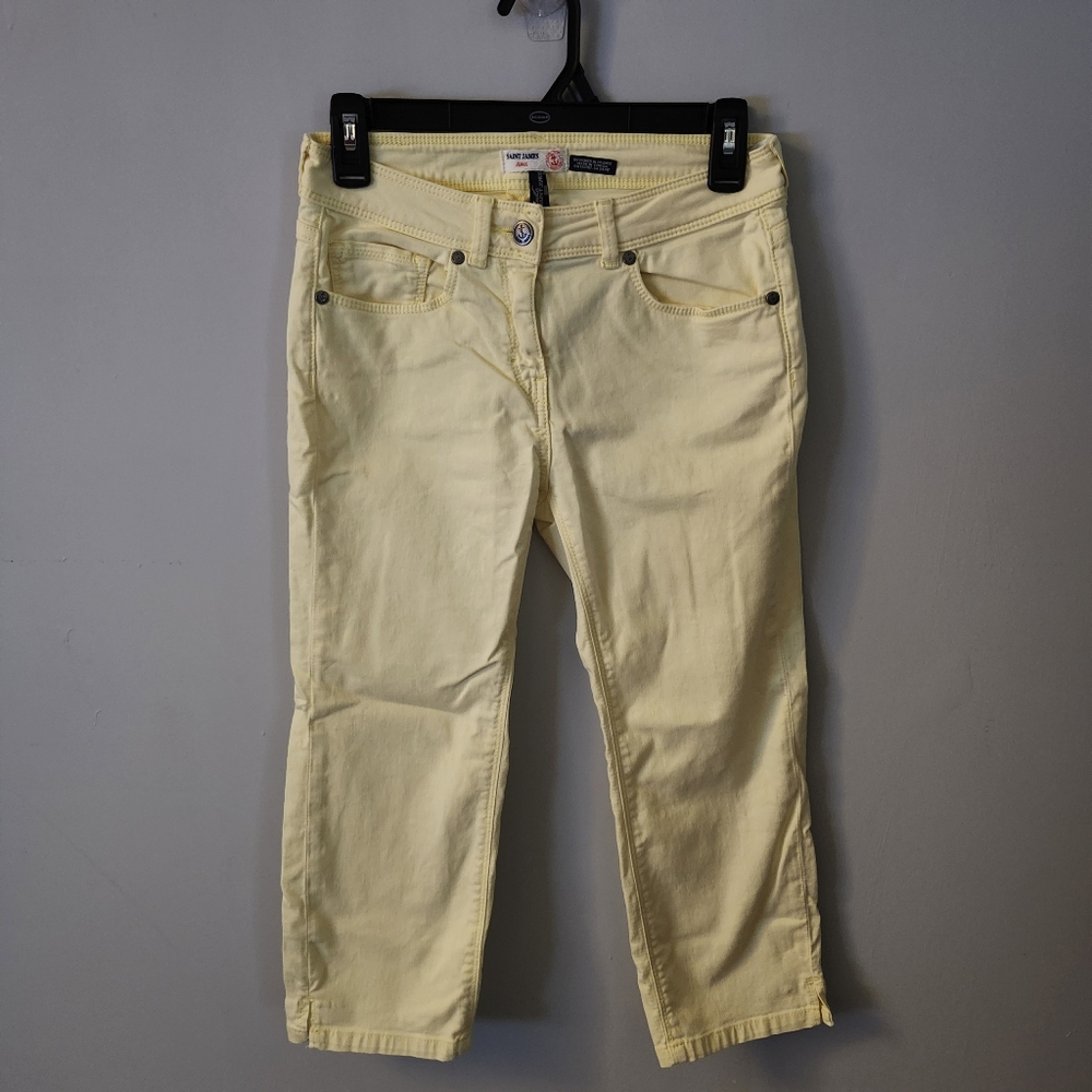 Saint James Madmoiselle Jeans Yellow Womens Capris Pants 4